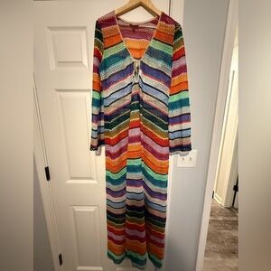 Show Me Your MuMu Multicolor Crochet Coverup